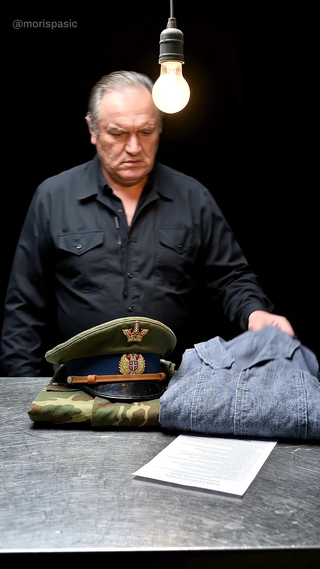 Lične stvari na metalnom stolu
